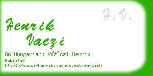 henrik vaczi business card